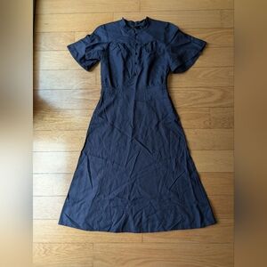 Marc by Marc Jacobs Navy Short Sleeve Dress with Button Placket